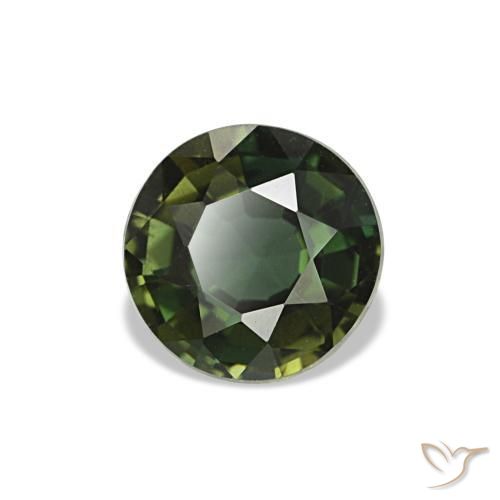 Kornerupina verde natural 0,64ct, corte redondo, VS
