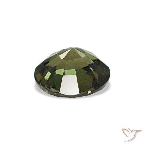 Kornerupina verde natural 0,64ct, corte redondo, VS