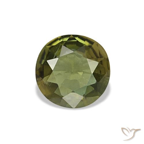 0.35ct verde kornerupina, redondo, VS