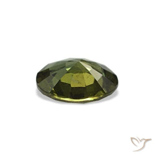 Kornerupina verde natural 0,35ct, corte redondo, VS
