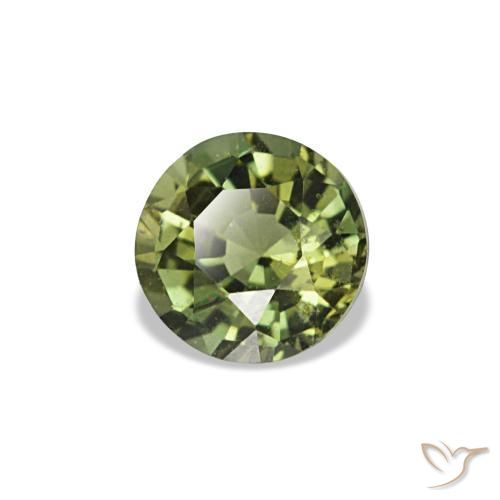 Kornerupina verde natural 0,33ct, corte redondo, VS