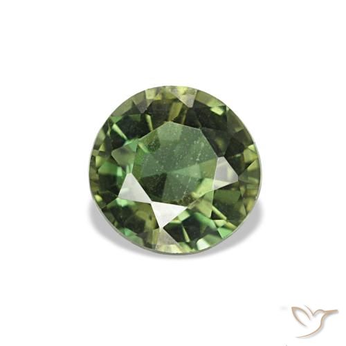 Kornerupina verde natural 0,42ct, corte redondo, VVS-VS
