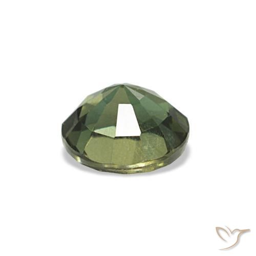 Kornerupina verde natural 0,42ct, corte redondo, VVS-VS