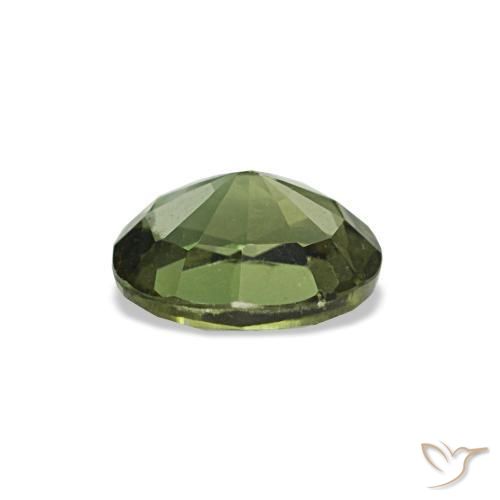Kornerupina verde natural 0,63ct, corte oval, VVS