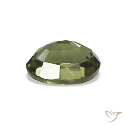 Kornerupina verde natural 0,87ct, corte oval, VVS