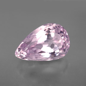 Kunzita rosa natural 5,93ct, formato de pêra, VS