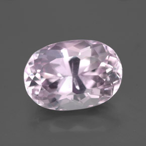 Kunzita rosa natural 6,89ct, corte oval, VS