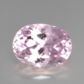 Kunzita rosa natural 7,13ct, corte oval, VS