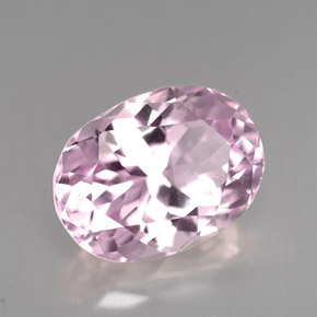 Kunzita rosa natural 7,13ct, corte oval, VS