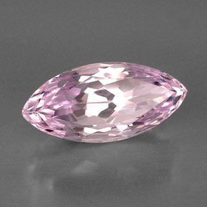 Kunzita rosa natural 13,87ct, marquise, VVS