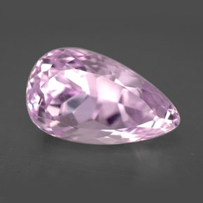 Kunzita rosa natural 10,62ct, formato de pêra, VVS