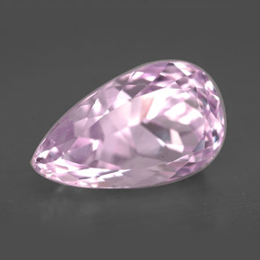 Kunzita rosa natural 10,62ct, formato de pêra, VVS