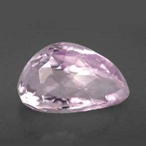 Kunzita rosa natural 10,62ct, formato de pêra, VVS