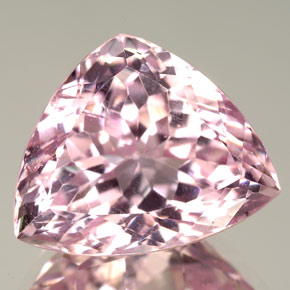 Kunzita rosa natural 19,97ct, trillion, VVS
