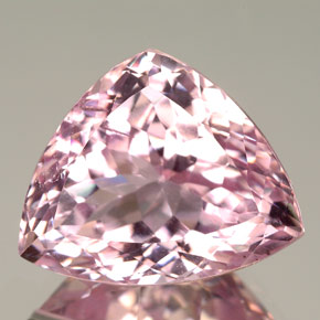 Kunzita rosa natural 19,97ct, trillion, VVS