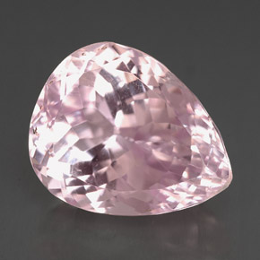 Kunzita rosa natural 13,06ct, formato de pêra, VS