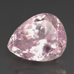 Kunzita rosa natural 13,06ct, formato de pêra, VS