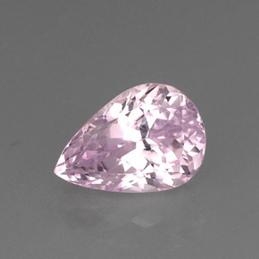 Kunzita rosa natural 11,06ct, formato de pêra, VS-SI