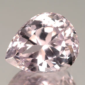 Kunzita rosa natural 6,72ct, formato de pêra, VS-SI