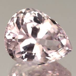 Kunzita rosa natural 6,72ct, formato de pêra, VS-SI