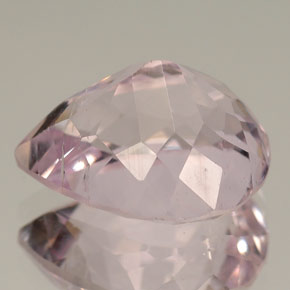 Kunzita rosa natural 6,72ct, formato de pêra, VS-SI