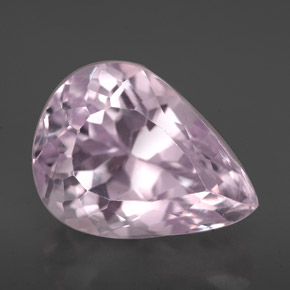 Kunzita rosa natural 8,08ct, formato de pêra, VS