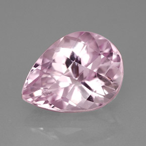 Kunzita rosa natural 5,18ct, formato de pêra, VS
