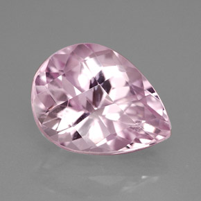 Kunzita rosa natural 5,18ct, formato de pêra, VS