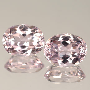 Pedras preciosas de kunzita rosa natural de  ct, corte oval, VVS