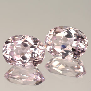 Pedras preciosas de kunzita rosa natural de  ct, corte oval, VVS