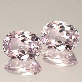 Pedras preciosas de kunzita rosa natural de  ct, corte oval, VVS