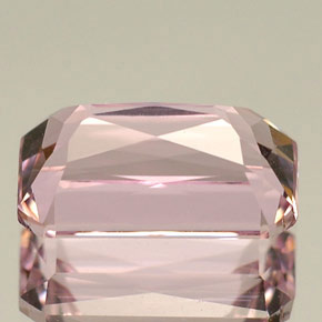 Kunzita rosa natural 1,94ct, corte esmeralda, VVS