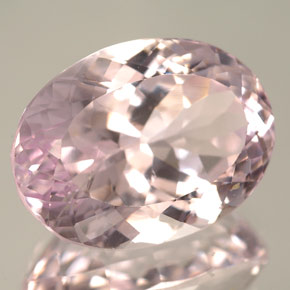 Kunzita rosa natural 14,09ct, corte oval, IF