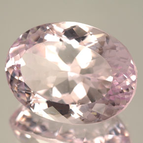 Kunzita rosa natural 14,09ct, corte oval, IF