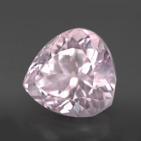 Kunzita rosa natural 9,71ct, formato de pêra, VVS-VS