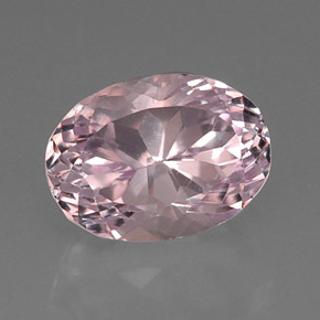 Kunzita rosa natural 10,83ct, corte oval, VVS