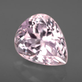 Kunzita rosa natural 8,09ct, formato de pêra, VVS-VS
