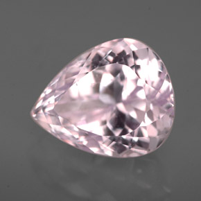Kunzita rosa natural 8,09ct, formato de pêra, VVS-VS