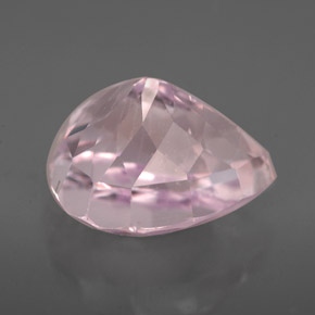 Kunzita rosa natural 8,09ct, formato de pêra, VVS-VS