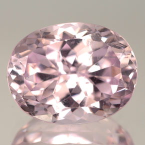 Kunzita rosa natural 10,19ct, corte oval, VVS