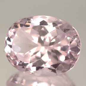 Kunzita rosa natural 10,19ct, corte oval, VVS