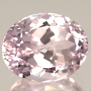 Kunzita rosa natural 3,60ct, corte oval, IF