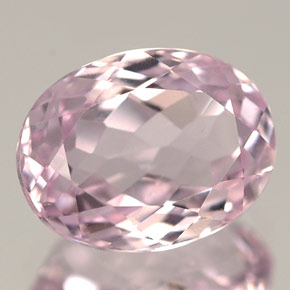 Kunzita rosa natural 2,34ct, corte oval, VS