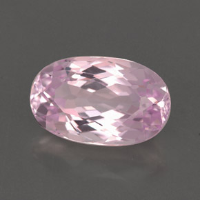 Kunzita rosa natural 3,43ct, corte oval, VVS
