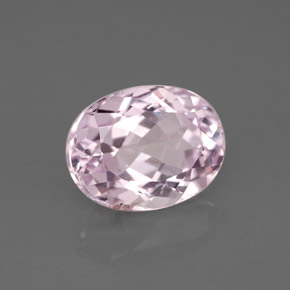 Kunzita rosa natural 3,10ct, corte oval, VS