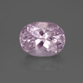 Kunzita rosa natural 5,38ct, corte oval, VS