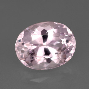 Kunzita rosa natural 6,52ct, corte oval, VVS