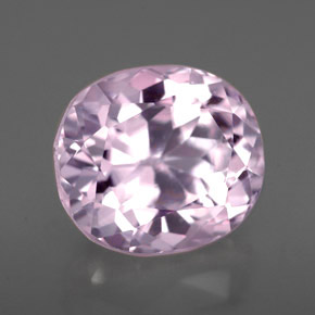 Kunzita rosa natural 5,36ct, corte oval, VVS