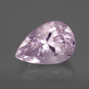 Kunzita rosa natural 7,39ct, formato de pêra, VS-SI