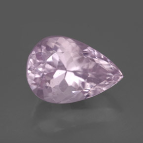 Kunzita rosa natural 7,39ct, formato de pêra, VS-SI